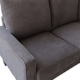 thumbnail image 6 of Living Room Sofa with Storage, 75 Inch Futon Sofa with Upholstery Seat and Backrest, Modern 3-Seater Sofa Couch with Armrest and Wood Legs for Home Office, Easy Assembly, Dark Gray, 6 of 7