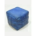 thumbnail image 6 of BBH Homes Black Leather Pouf Ottoman Square Shape Model BBBACPF0022, 6 of 8