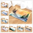 thumbnail image 2 of Chinese Ink Printed Kitchen Entrance Door Mat 40*60 cm Scenery Carpet Flannel Doormat Indoor Floor Mats Anti-Slip Rug, 2 of 6
