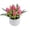Pink, variant on Artificial Potted Plants, Faux Tulip Arrangement, Artificial Flower Bonsai for Indoor Decor, Desk, Shelf, and Tabletop Display