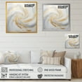 thumbnail image 4 of Designart "Vortex Of Gold And White Soft Waves II" Abstract Spirals Wall Art Prints, 4 of 7