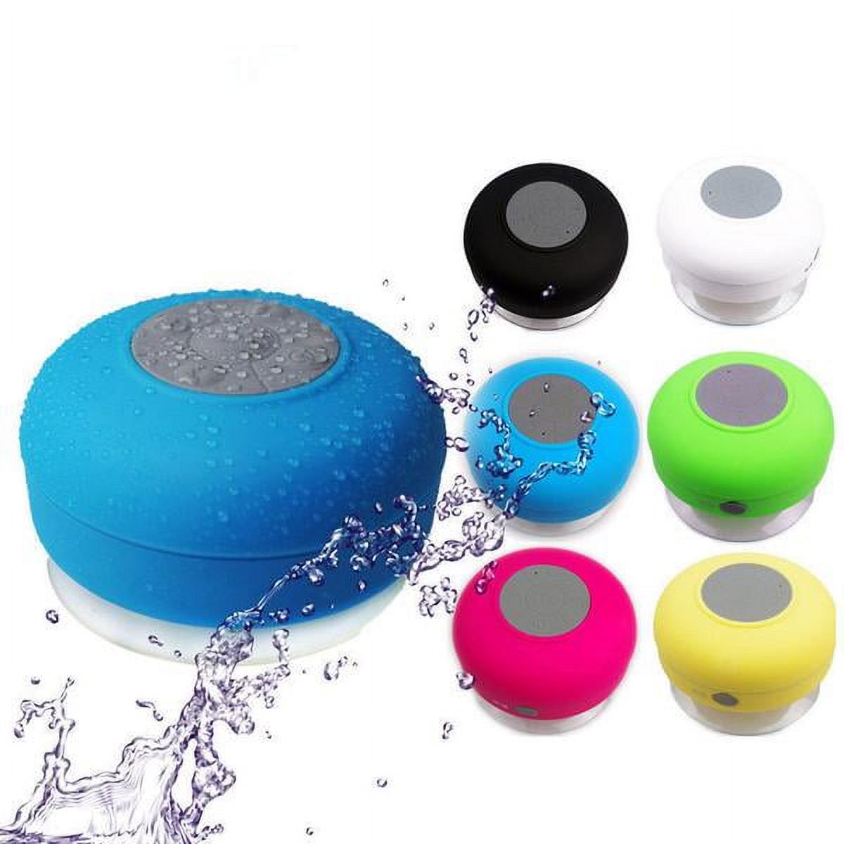 Bluetooth Waterproof Wireless Speaker Suction Shower speaker Hands free Mic - image 4 of 4