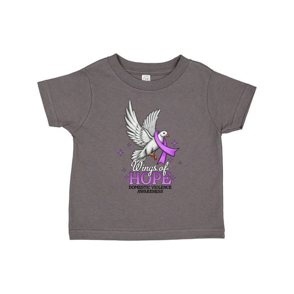 Inktastic Wings of Hope Domestic Violence Awareness with Dove Boys or Girls Toddler T-Shirt