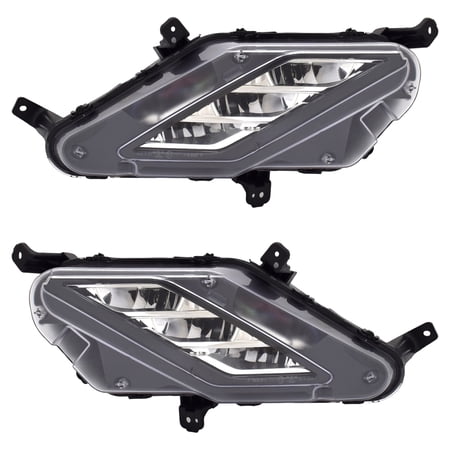New Pair Of Fog Lights Compatible With Kia Forte GT Sedan Forte GT-Line Sedan 2022-2024 By 92202 M7500 KI2592176 19-6368-00 92201 M7500 19-6367-00 KI2593176