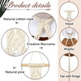 thumbnail image 3 of Macrame Hat Hangers Boho Hat Hangers for Wall Bohemian Women Hat Rack Hat Organizer for Wall Hanging Hat Display Hand Weaving Hat Rack Decorative Cap Holder for Wide Brim Cap, 3 of 14
