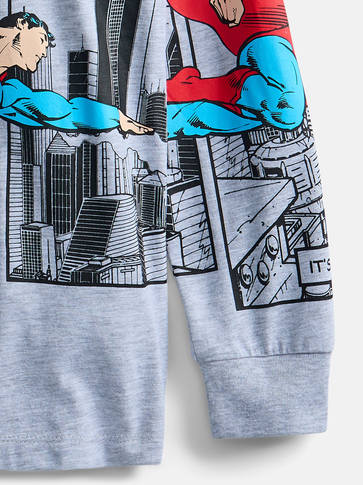 DC Comics Superman Boys Long Sleeve T-Shirt, Sizes XS 4/5-XXL 18/20