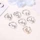 thumbnail image 5 of Sonducket Anillos apilables de letras para mujer con personalidad abierta, joyería de fiesta de plata a la moda, regalo, bandas de boda de moda, Ropa, zapatos y accesorios Miscelánea Tipo23 Sonducket AP006389-23, 5 of 6