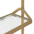 thumbnail image 4 of Kate and Laurel Marit Modern Industrial Wall Shelf with Metal Pipe Supports and Glass Shelves, Gold, 4 of 7