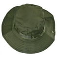 thumbnail image 2 of Weikingp Fascinators Hats for Women Bucket Hat Boonie Hunting Fishing Outdoor Ca Military Hats for Men Hats for Women Mens Hats (Clearance) Army Green Polyester, 2 of 7