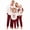 Style2:Red, variant on AceBaby Christmas Family Matching Pajamas Reindeer Letter Print Holiday Loungewear Sleepwear PJs
