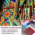 thumbnail image 5 of Uxcell 4 x 6" Stained Glass Sheets 2 Sheets Transparent Art Glass Watermelon Red, 5 of 7
