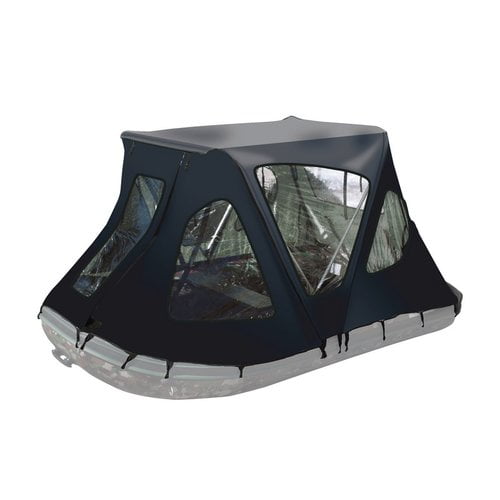 ALEKO BWTENT320BK Winter Canopy Boat Tent Rain Sun Wind Snow Waterproof Shelter Covering for Inflatable Boat, Black by ALEKO