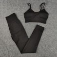 thumbnail image 1 of Conjunto de Yoga sin costuras para mujer, camisas de entrenamiento, pantalones deportivos, sujetador, trajes de gimnasio, conjuntos deportivos, 1 of 5