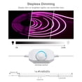 thumbnail image 2 of ALITOVE 16.4ft Pink Neon Strip Lights for Bedroom Wall Decor 12V DC 600 LEDs with DIY Accessories Power Adapter Dimmer, 2 of 6