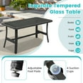 thumbnail image 4 of Patiojoy 8PCS Patio Wicker Furniture Set PE Wicker Furniture Conversation Set Rattan Sofa Chair with Cushions Tempered Glass Coffee Table, 4 of 9