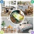thumbnail image 4 of Green Yellow Dandelion Pattern Rectangle Tablecloth 60"x84",Waterproof Polyester Rectangle Table Cloth, Wipeable Spillproof Polyester Tablecloth for Dining, Camping, Indoor and Outdoor, 4 of 5