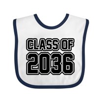 Inktastic Class of 2036 in Black Outlined Text Boys or Girls Baby Bib