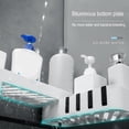 thumbnail image 3 of Estante de Almacenamiento para Baño Estante de Ducha, Estante Giratorio Multifunción Estante de Esquina Succión Autoadhesivo-Jabón de Baño - Estante O Blanco + negro Macarena estante de la esquina de la ducha, 3 of 8