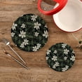 thumbnail image 2 of GZHJMY Beautiful White Daisy Flower Floralbeautiful White Daisy Flower Floral Placemats Set of 2, Woven Washers, Cotton, Round Large Pot Holder, Heat Resistant, for Pot Countertops, 2 of 5