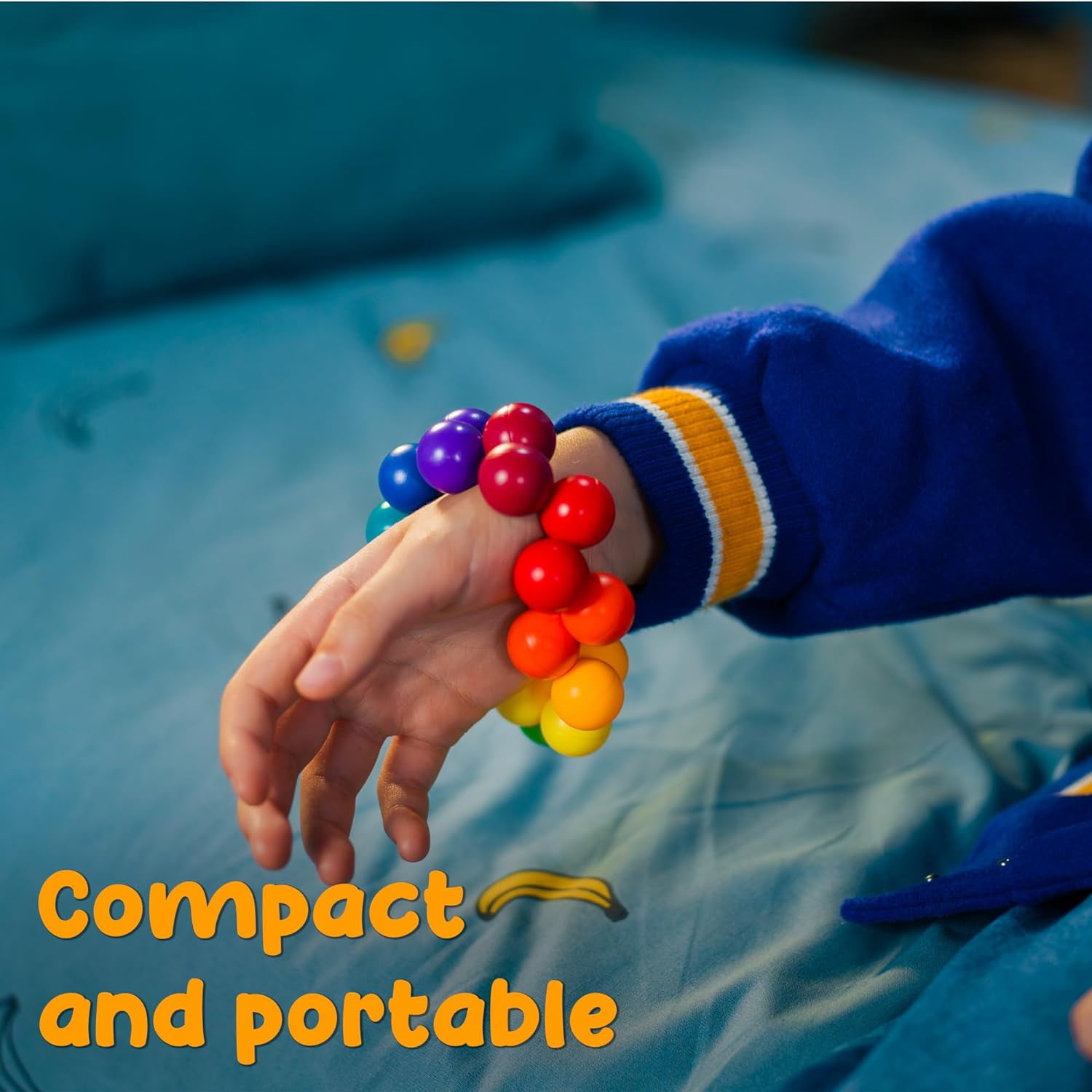 BoxGear Rainbow Ball Autism Sensory Fidget Toy for Children, Stress Relief and Cognitive Dexterity Activities