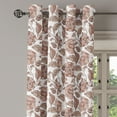 thumbnail image 2 of Ambesonne Floral Grommet Curtain, Ornamental Foliage Motif, 50" x 72", Warm Taupe Umber Blush, 2 of 6