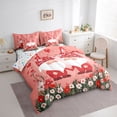 thumbnail image 3 of Homewish Happy Valentine'S Day 7-Piece Bedding Comforter Set,Kawaii Cartoon Gnome King Bedding Sets,Cute Colorful Flower Bed Sheets For Gtirls Teens,Super Cozy Room Decor Reversible, 3 of 8
