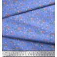 thumbnail image 3 of Soimoi Blue Velvet Fabric Text & Butterfly Printed Fabric 1 Yard 58 Inch Wide, 3 of 3