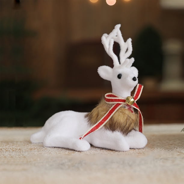 Adornos navideños, regalos navideños, adornos navideños de ciervos, campanas de lazo, adornos navideños de ciervos pequeños, decoración de ventanas de habitaciones, decoraciones para festivales
