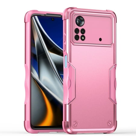 Shoppingbox Case for Xiaomi Poco X4 Pro,Ultra Thin Hybrid Case Shockproof Tough Protective Phone Cover - Pink