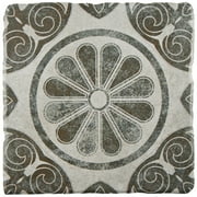 SomerTile Costa Cendra Decor Daisy Encaustic 7-3/4 In. X 7-3/4 In. Ceramic Floor And Wall Tile (11.11 Sq. Ft. / Case)