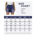 thumbnail image 3 of CASSIE LIZ Destructed Shortie Shorts Jeans Pants (Women's), Dark Blue, 3 of 3