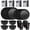Black, variant on Innovative Life Tableware Set, 4-Person Set, Shatter-Resistant, Reusable, Ideal for Camping and Parties,White