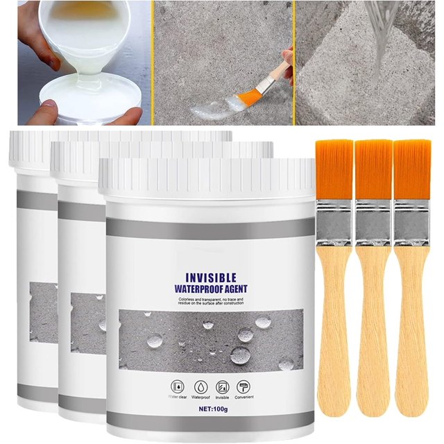 Scellant Silicone Transparent Étanche, Scellant Imperméable Invisible, Scellant Silicone Transparent Étanche, Répare les Fuites n'Importe Où en Quelques Secondes (300g, 3 Pcs)