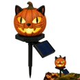 thumbnail image 3 of Solar Jack O Lantern Stake Lights, Orange Halloween Stake Light, Garden Stake Pathway Decor for Outdoor, Yard Walkway Halloween Ground Stake Decor, Solar Powered Pumpkin Pathway Light,D, 3 of 6