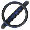 thumbnail image 2 of Flying Banner car Steering Wheel Cover Faux Leather Massage Universal fit 3D Honeycomb Hole Anti-Slip Sporty 15 inches (Blue Black), 2 of 6