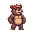 thumbnail image 6 of cartoon Bear Theme Stickers, Waterproof Bear Theme Sticker for Water Bottle Laptop Phone Cases Planner Skateboard Luggage Helmet Party Favor Decor, Ideal for Adults Teens Teacher Rewards, 6 of 9