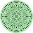 thumbnail image 1 of Ahgly Company Tapis d'Intérieur Lavable en Machine Carré Vert Menthe, 3 Pieds Carré, 1 of 7