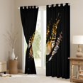 thumbnail image 3 of Feelyou Jungle Leopard Animal Curtains Pack of 2 (42x84 Each), 3D Wildlife Cheetah Curtains Blackout, Rustic Animal Theme Bedroom Curtains, Window Curtains Home Decor, 3 of 6