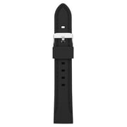20mm Unisex Adult Black Silicone Replacement Sport Watch Band (FMDBA014)