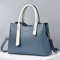 thumbnail image 2 of Stylago Womens Leather Handbags Fashion Zipper Compartments Tote Crossbody Bags Work Medium Shoulder Purses for Travel Vacation Blue, 2 of 5