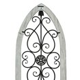 thumbnail image 4 of 40 Inch Wood & Metal White Window Arch Frame Rustic Wall Decor Pane Farmhouse Art, 4 of 5