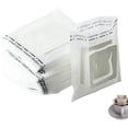 thumbnail image 1 of 50PCS Portable Coffee Filter Paper Bags Hanging Ear Drip Coffee Single Drinker Bags Disposable Drip Coffee Filter Bags are Suitable for Office, Travel, CampingandHome (50), 1 of 1