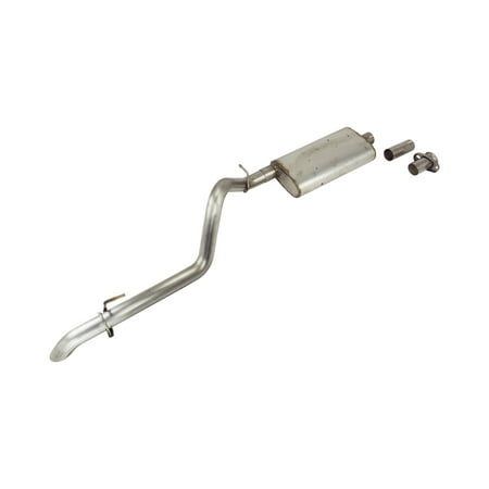 Pypes Performance Exhaust SJJ01S Cat Back Exhaust System; Single Rear Exit; 2.5 in. Intermediate And Tail Pipe; Street Pro Muffler/Hardware included; Natural Finish 304 Stainless