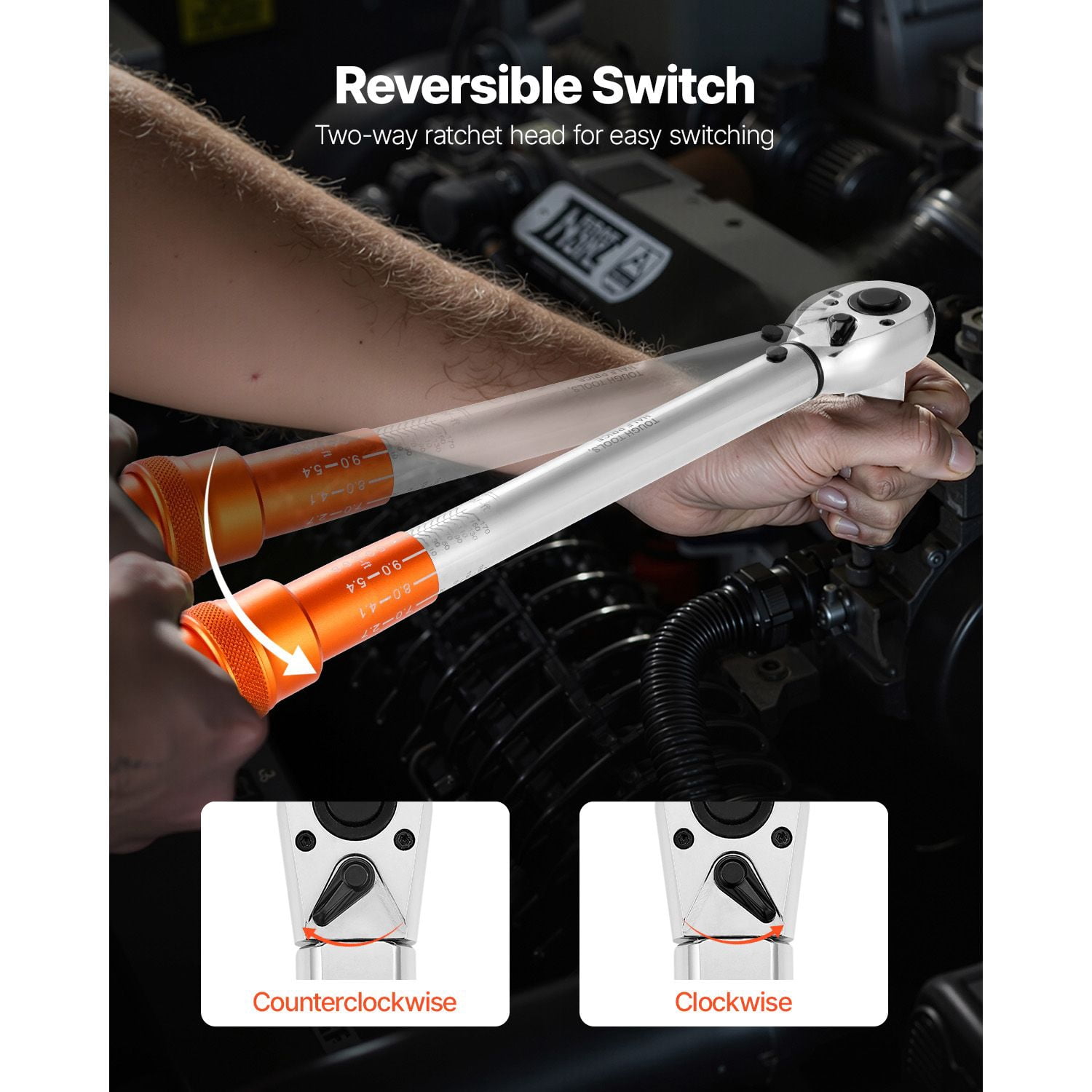Zaverox 3PCS Click Torque Wrench Set, 1/4" 3/8" 1/2" Drive Dual Range 72-Tooth High Precision Wrench for Bicycle Auto Repair