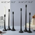 thumbnail image 6 of Iron Taper Candle Holder Set of 3, Black Candlestick Holders Decorative Candle Stand, Tapered Candle Holders Tall Set for Wedding, Dining Table, Home Decoration (Black), 6 of 7