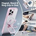 thumbnail image 3 of Designed for iPhone 16 Pro Max Case with Magnetic Invisible Stand [Military Drop Protection] [Compatible with MagSafe] Shockproof Slim Translucent Matte Promax Case 6.9 Inch, Pink, 3 of 8