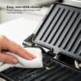 thumbnail image 6 of OVENTE Electric Indoor Panini Press Grill and Sandwich Maker with Non-Stick Coated Plates, Cool-Touch Handle and Removable Drip Tray, Opens 180 Degrees to Fit Any Type or Size of Food, Red GP0620R, 6 of 11