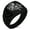 Black, variant on Stainless Steel Odin's Sleipnir Horse Viking Norse Chevron Pattern Biker Style Polished Ring