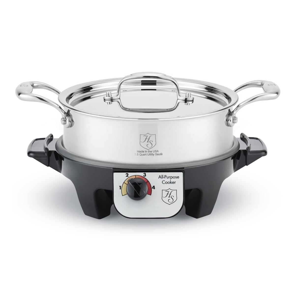 Hammer Stahl 2.5 Quart Utility Pan with Cover and Electric Slow Cooker