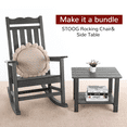 thumbnail image 4 of Outdoor Patio Rocking Chair, Gray Garden Porch Rocker, Weather Resistant Finish, 4 of 7
